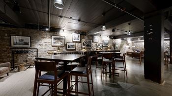 Private labelle lounge with shuffleboard and billiards