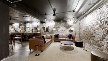 Private labelle lounge with shuffleboard and billiards