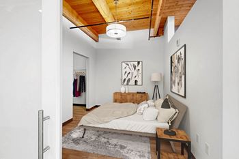 Exposed original brick and timber