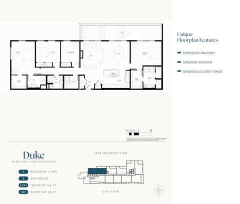 Floor plan for 3 beds, 3 baths, 2221 sqft