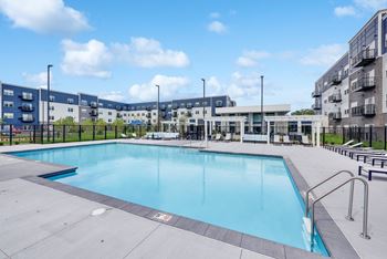 Resort-style outdoor pool and sundeck