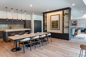 Community room with kitchen