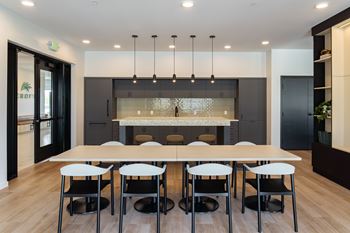 Community room with kitchen