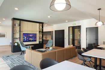 Community room with kitchen