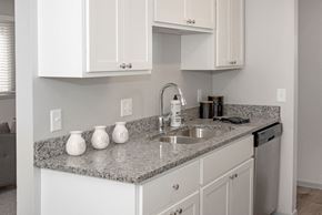 Chaska apartment for rent - new white cabinetry, granite countertops, full appliance package