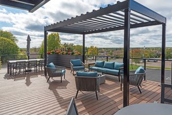 Rooftop shaded patio