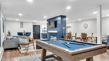 Clubroom with pool table