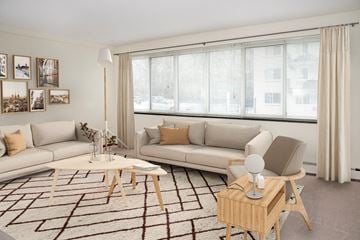St Louis Park apartment for rent - a living room with two couches and a coffee table