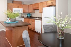New Hope apartment for rent - a kitchen and dining area with a table and chairs