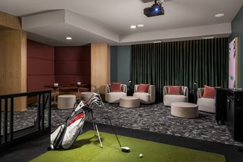 Full swing golf simulator & theater
