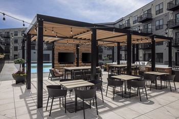 Outdoor grills with tvs and seating