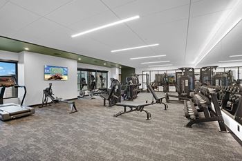 Fitness center with peloton bikes