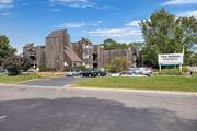 Bloomington apartment for rent - a view of the heights apartments from the parking lot