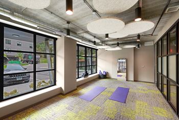 A yoga room