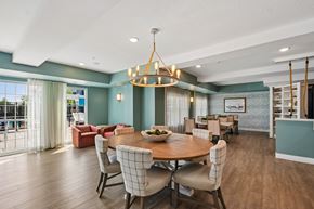 White Bear Lake apartment for rent - A dining room with a round table and chairs.