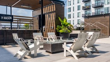 Firepit patio in courtyard