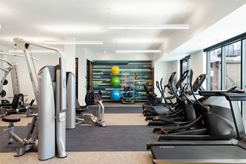 Fitness center with updated equipment
