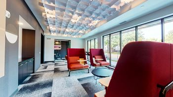 Posh lounge area in clubhouse is perfect for meeting up with friends