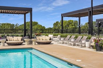 Pool with lounge chairs