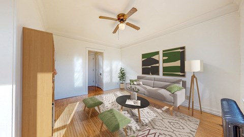 Floor plan for studio, 1 bath, 332 sqft