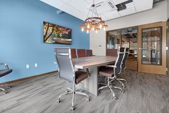 Business center with conference room and private work room