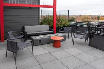 Rooftop patio setting