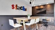 Minneapolis apartment for rent - A conference room with a table, chairs, and a sign that says Stacks.