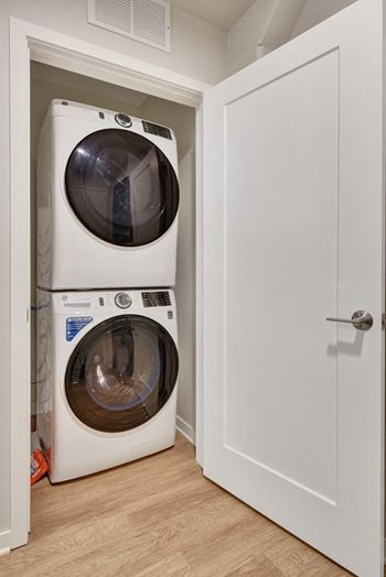 Stacked washer dryer