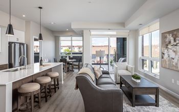 Sky lounge with large warming kitchen, fireplace, seating areas, tv's, fire pits and panoramic lake views
