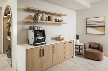 Complimentary coffee bar