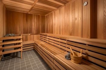 Expansive 24 hour fitness studio with sauna & cold plunge