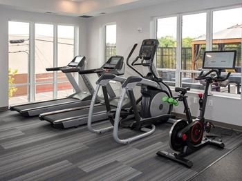 Fitness room cardio machines