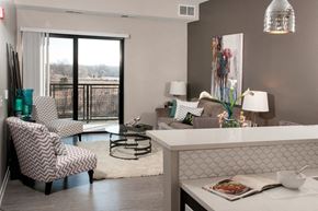 Plymouth apartment for rent - Open Kitchen with Living Room at The Axis, Plymouth, MN