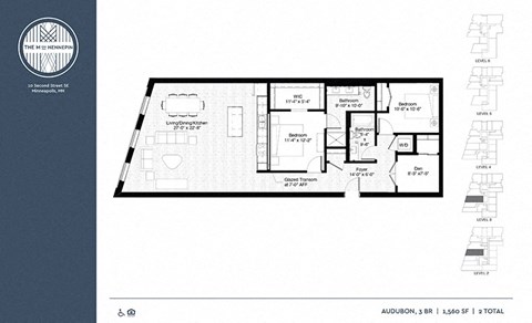 Floor plan for 2 beds, 2 baths, 1513 sqft