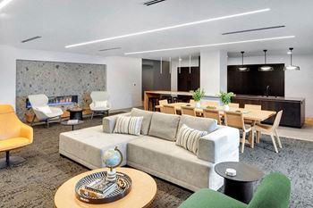 Clubroom with dining area