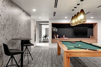 Clubhouse with pool table