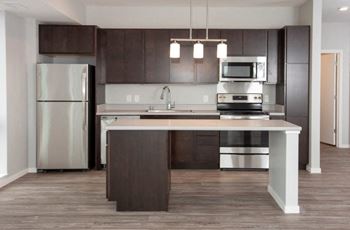 Fully equipped island kitchen