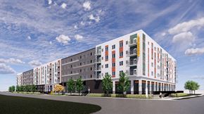 St. Paul apartment for rent - A modern multi-story building at Soul Apartments, St. Paul, MN 55107