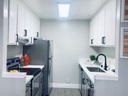 Union City apartment for rent - Kitchen with white cabinets at Parc Medallion Apartments, Union City, 94587