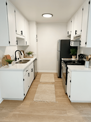 San Diego apartment for rent - kitchen with white cabinets at Mission Valley, San Diego