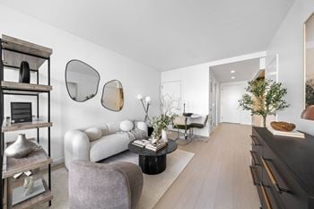 Living space plenty of natural light at one west,new york, ny