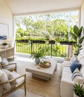 Concord apartment for rent - A living room with a white couch and a coffee table in front of a large window.