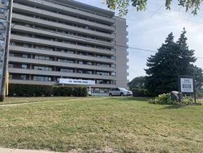 North York apartment for rent - A large building with the number 345 on it.