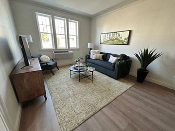 Milford apartment for rent - a living room with a couch and a tv
