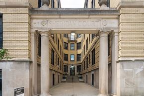 Detroit apartment for rent - a large building with the entrance building
