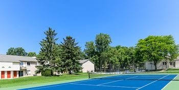 Pickleball and tennis court