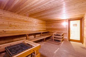 Tranquil sauna and hot tub