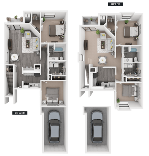 Floor plan for 2 beds, 1 bath, 1034 sqft