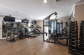 Bloomfield Hills apartment for rent - A well-equipped gym with a variety of exercise machines.