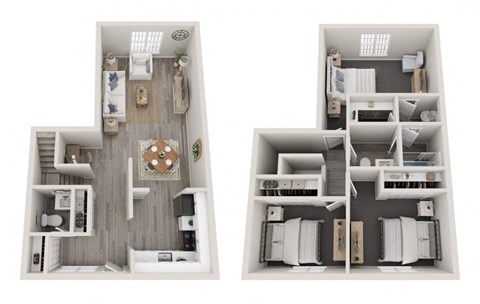 Floor plan for 3 beds, 1.5 baths, 1400 sqft